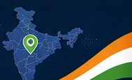 India map with tricolour flag